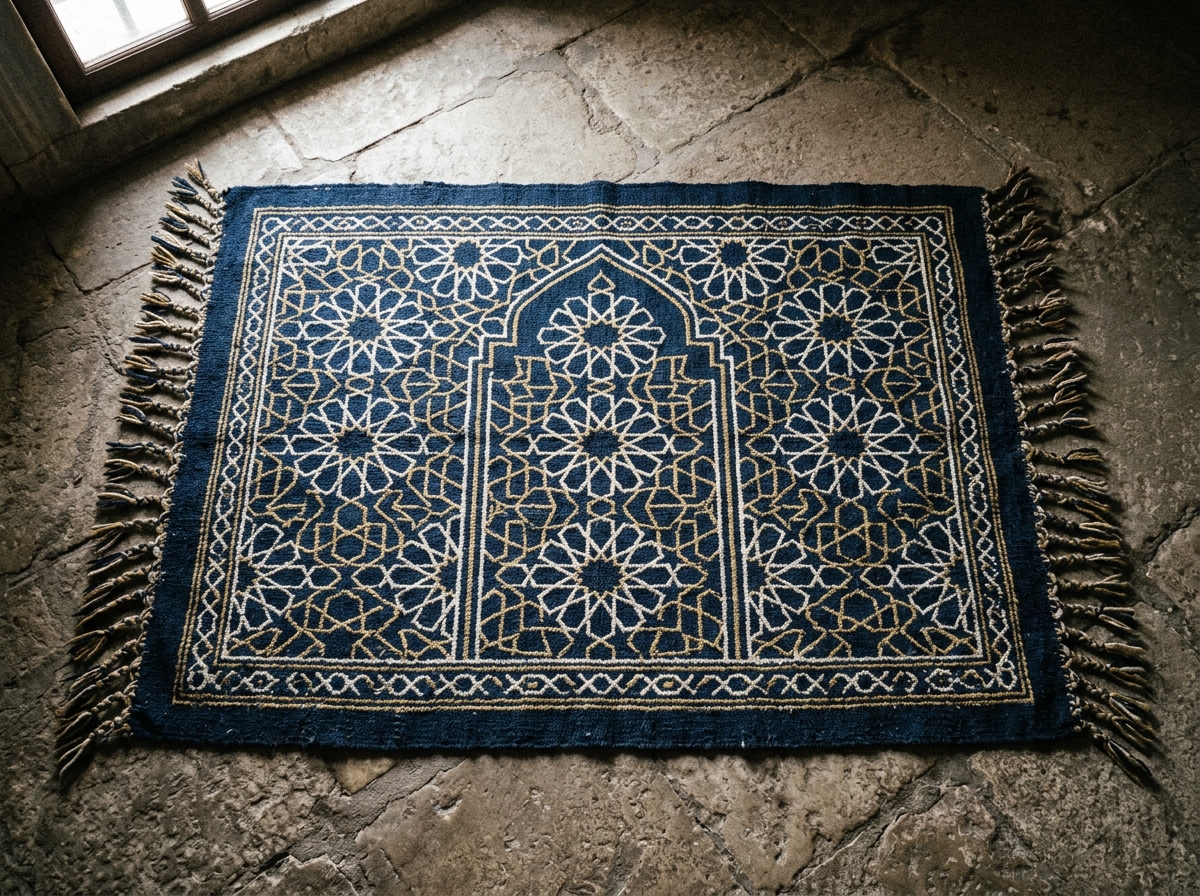 The Andalusia Flatweave in Deep Navy Blue